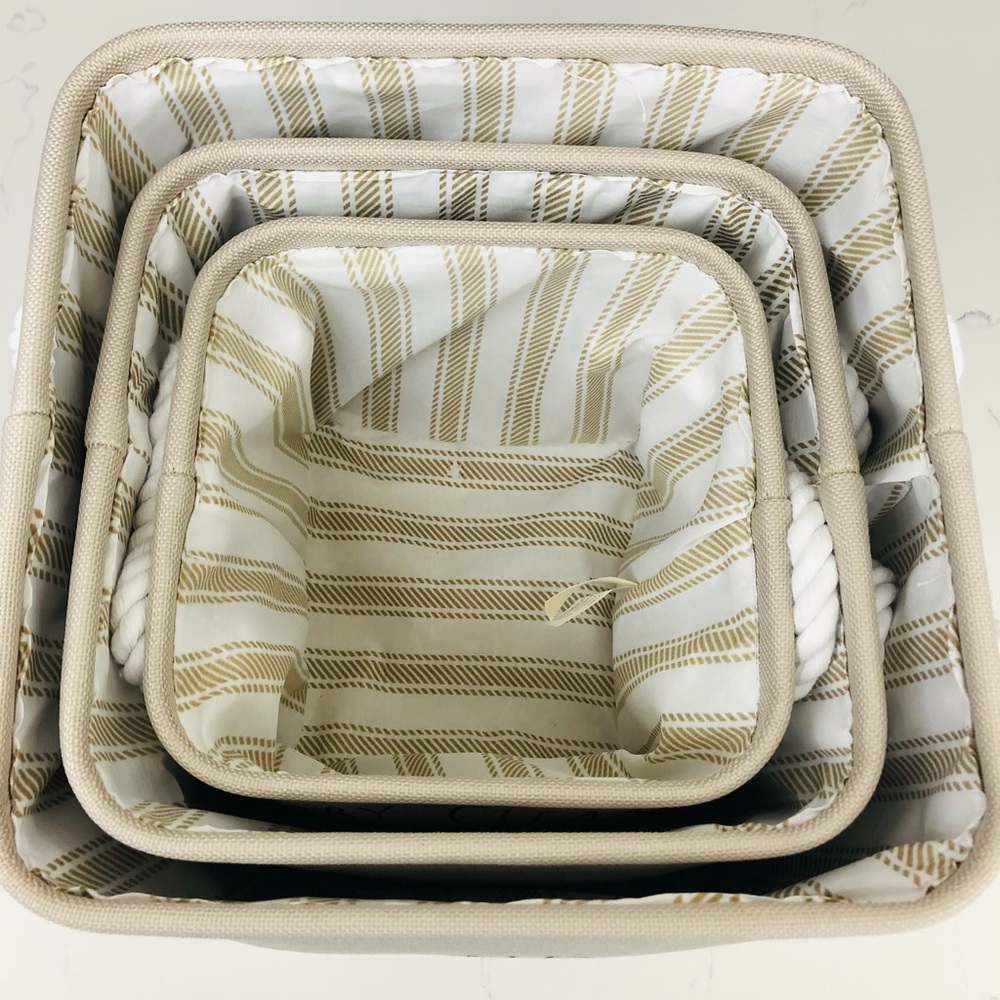 🦩LAST CALL🦩 Rae Dunn Laundry Baskets - Set of 3 - Picture 13 of 13